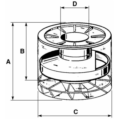 PREFILTRO CICLONE COMPLETO Ø84 ADATTABILE RUGGERINI