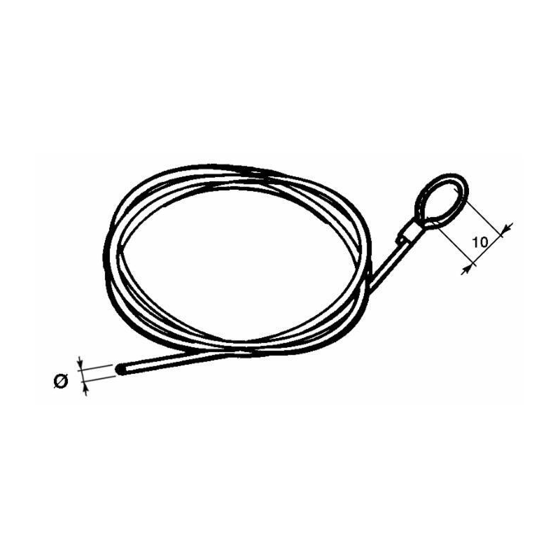 FILO FRENO 3X2500MM CON TESTA A CAPPIO