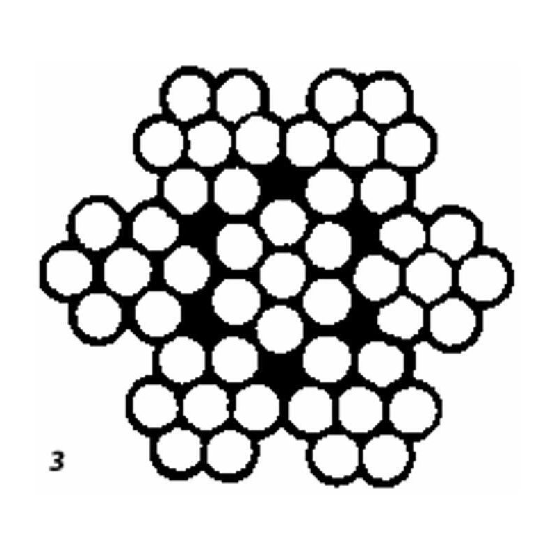 FUNE IN ACCIAIO ZINCATO Ø 5 CON 49 FILI
