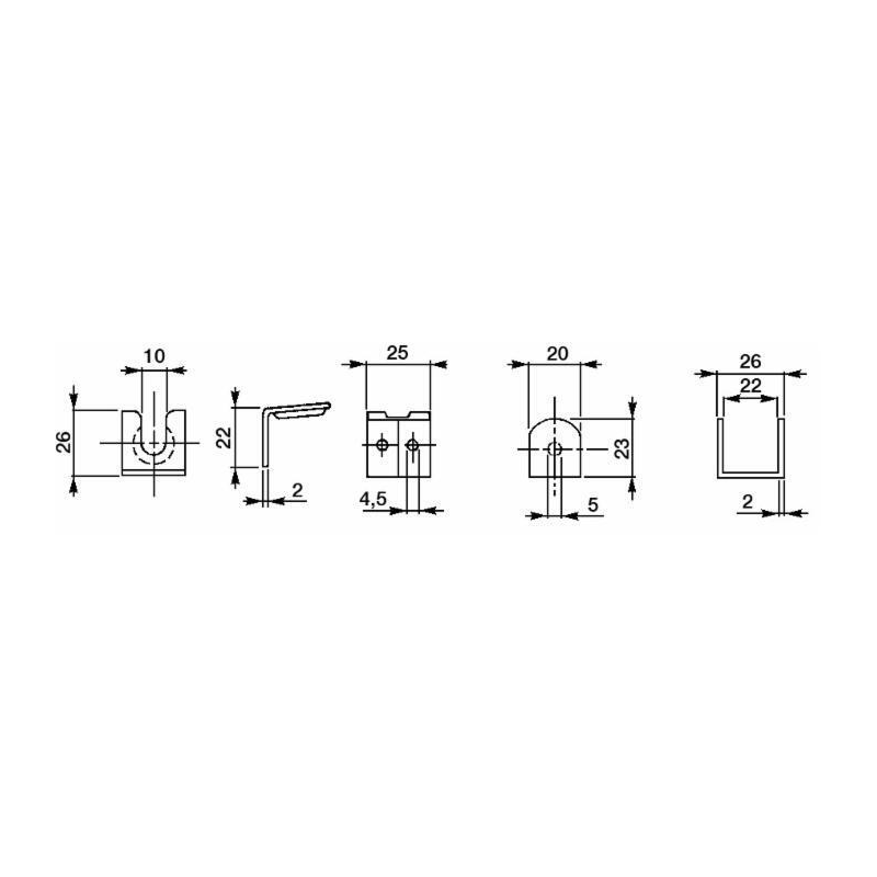 PIASTRINA ATTACCO TIRANTE COFANO MINI