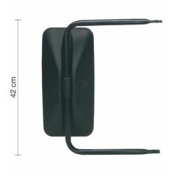 Specchio retrovisore completo sx, misure braccio Ø18 mm altezza 418 mm, coppa specchio 345x155 mm