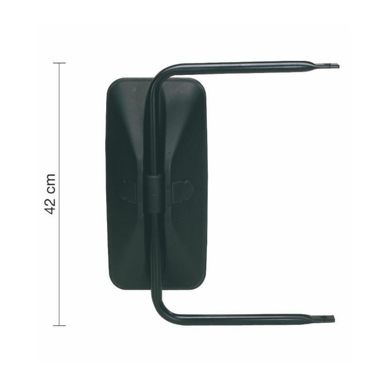 Specchio retrovisore completo sx, misure braccio Ø18 mm altezza 418 mm, coppa specchio 345x155 mm