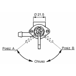 RUBINETTO PER SERBATOI BENZINA E PETROLIO Ø9 BULLONE 6MA