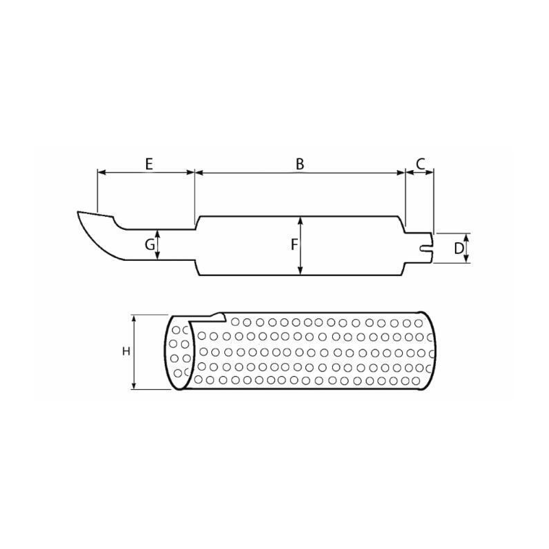 SILENZIATORE SUPERSILENZIATO CON GRIGLIA DI PROTEZIONE