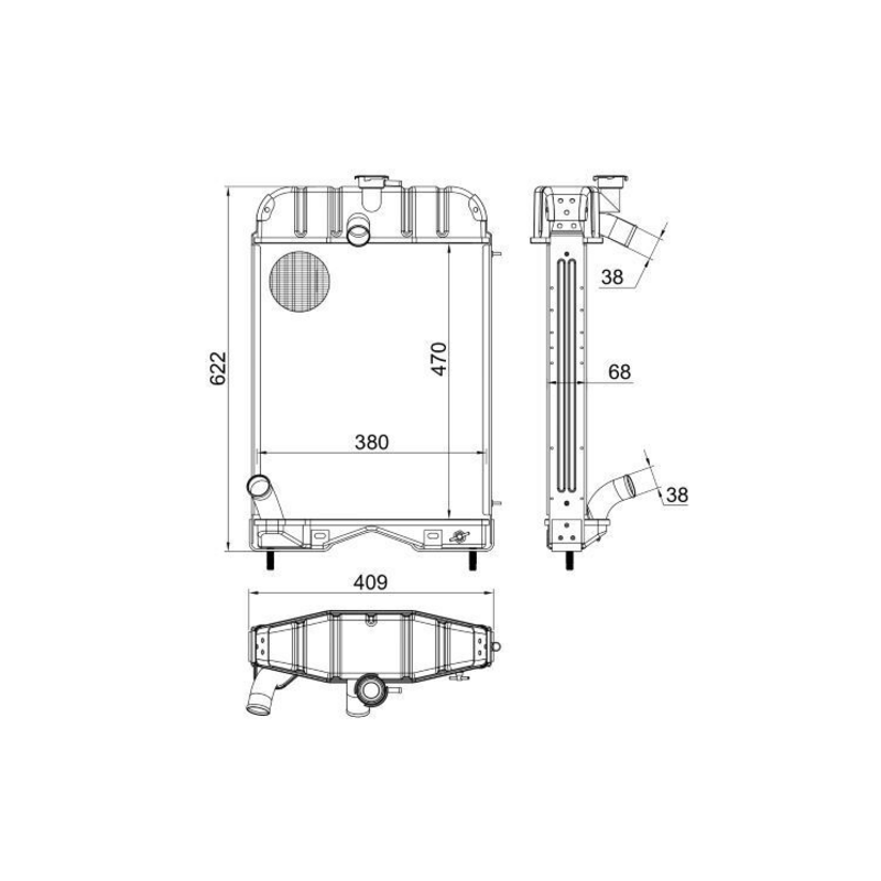 RADIATORE ADATTABILE RIF 1660499M92