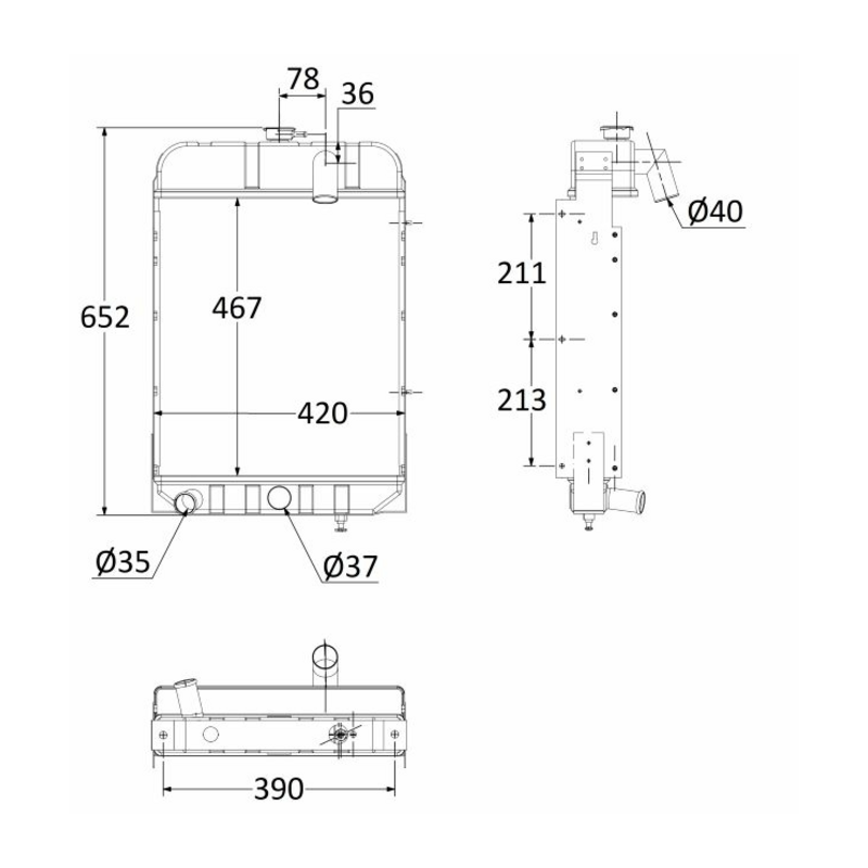 RADIATORE ADATTABILE RIF 576975