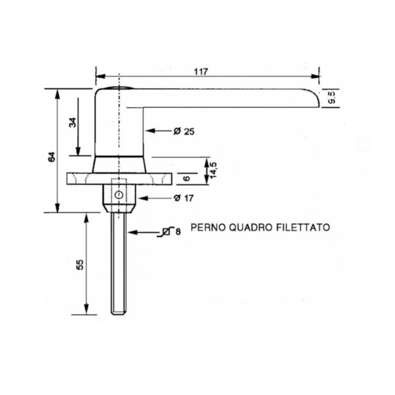 MANIGLIA PER CABINA TRATTORI