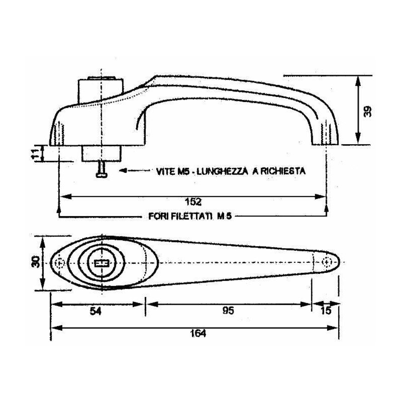 MANIGLIA PER CABINA TRATTORI