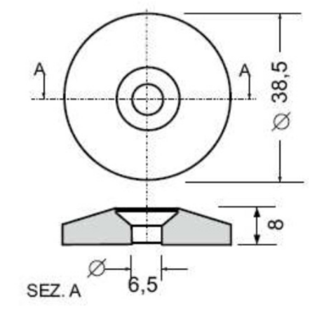 BORCHIA PER CABINE SEDE SVASATA