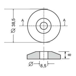 BORCHIA PER CABINE FORO PASSANTE