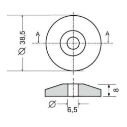 BORCHIA PER CABINE FORO PASSANTE