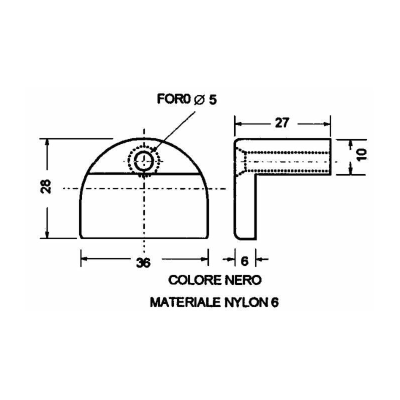 BLOCCHETTO FISSAGGIO VETRO