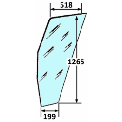 CRISTALLO PORTIERA DESTRA ADATTABILE A FIAT 5125038