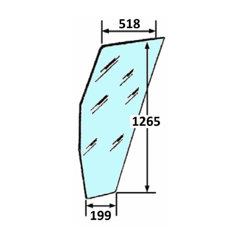 CRISTALLO PORTIERA DESTRA ADATTABILE A FIAT 5125038