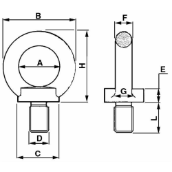 GOLFARO MASCHIO FILETTO M8, Ø ESTERNO 36MM