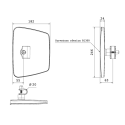 Coppa completa con specchio 182x246 mmm