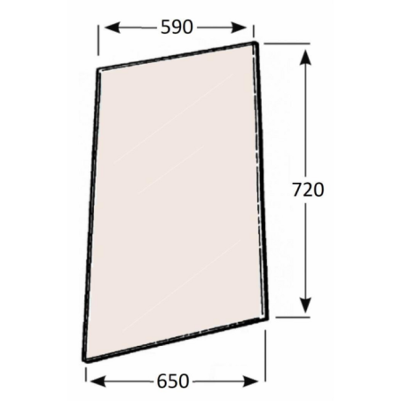 CRISTALLO LATERALE ADATTABILE A SAME/LAMBORGHINI/HURLIMANN REF. 0.9231.214.0