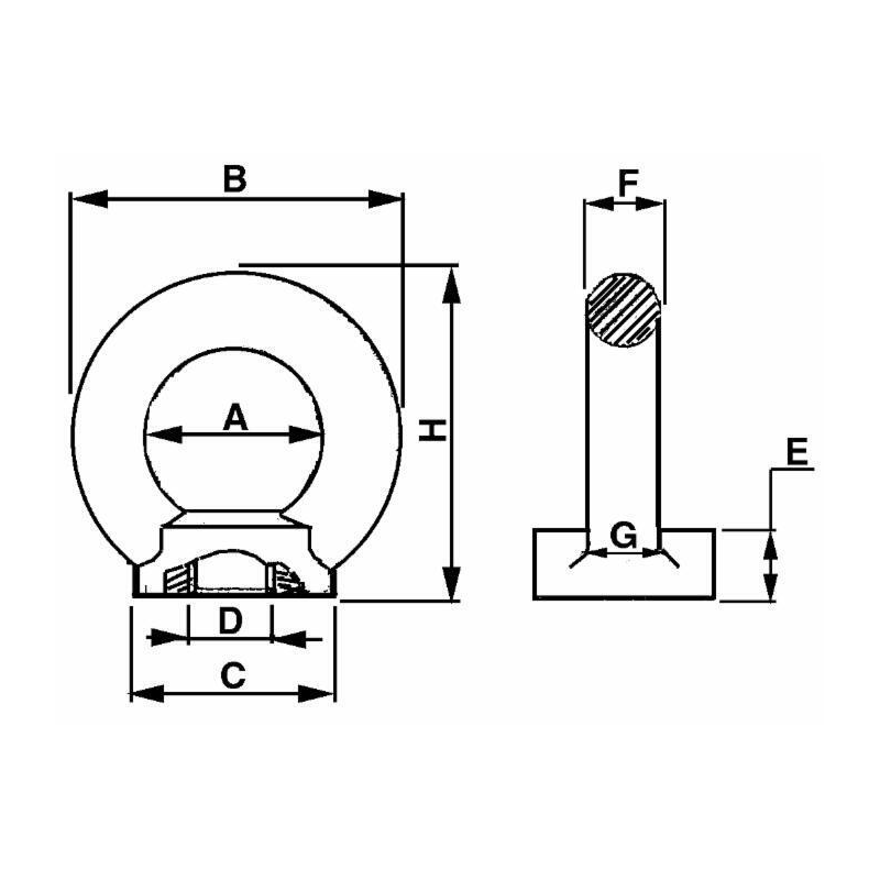 GOLFARO FEMMINA FILETTO M16, Ø ESTERNO 63MM