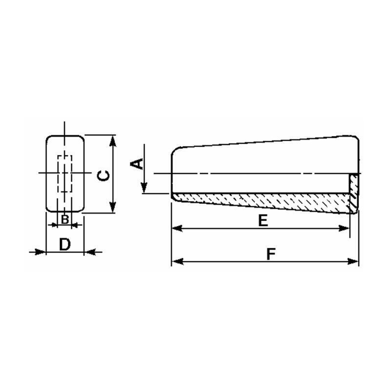 MANOPOLA PIATTA LISCIA 30 X 8/10MM