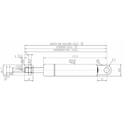 MOLLA A GAS BLOCCABILE STABILUS ESTENSIONE MAX 195,5 MM 400N