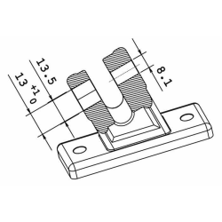 Supporto in alluminio per braccio