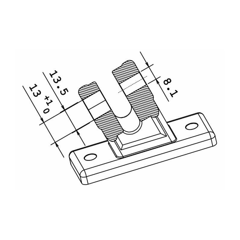 Supporto in alluminio per braccio