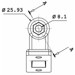Supporto in alluminio per braccio