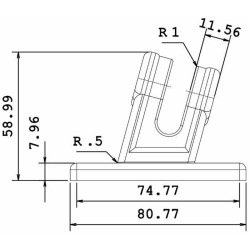 Supporto in alluminio per braccio