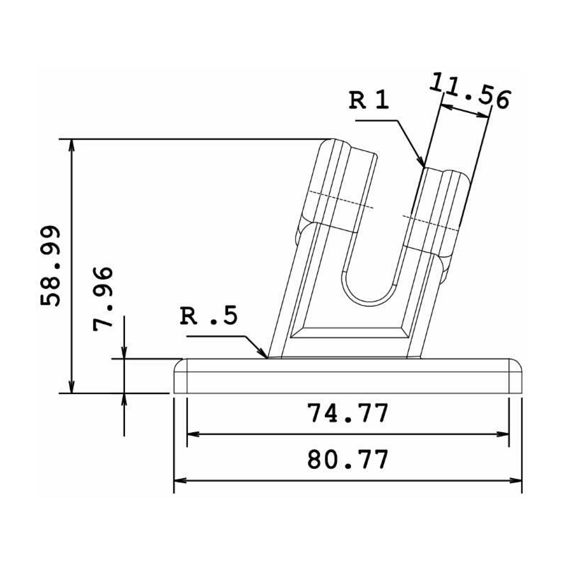 Supporto in alluminio per braccio