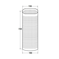 GRIGLIA ANTISCOTTATURA 720X150X190