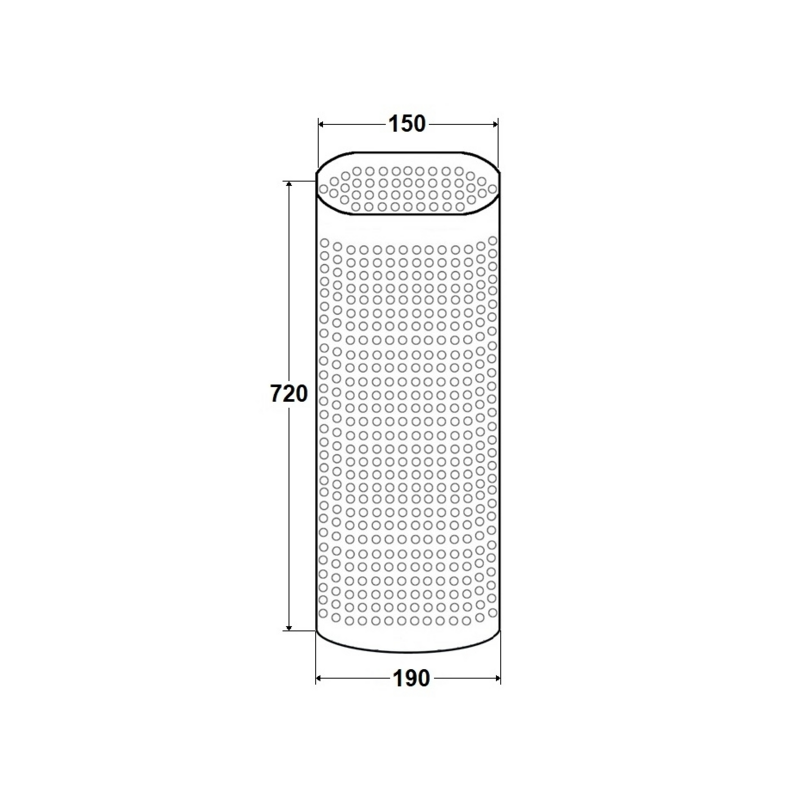 GRIGLIA ANTISCOTTATURA 720X150X190