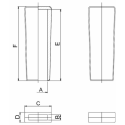 MANOPOLA PIATTA LISCIA 35X8