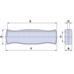 MANOPOLA PIATTA SAGOMATA 25X5