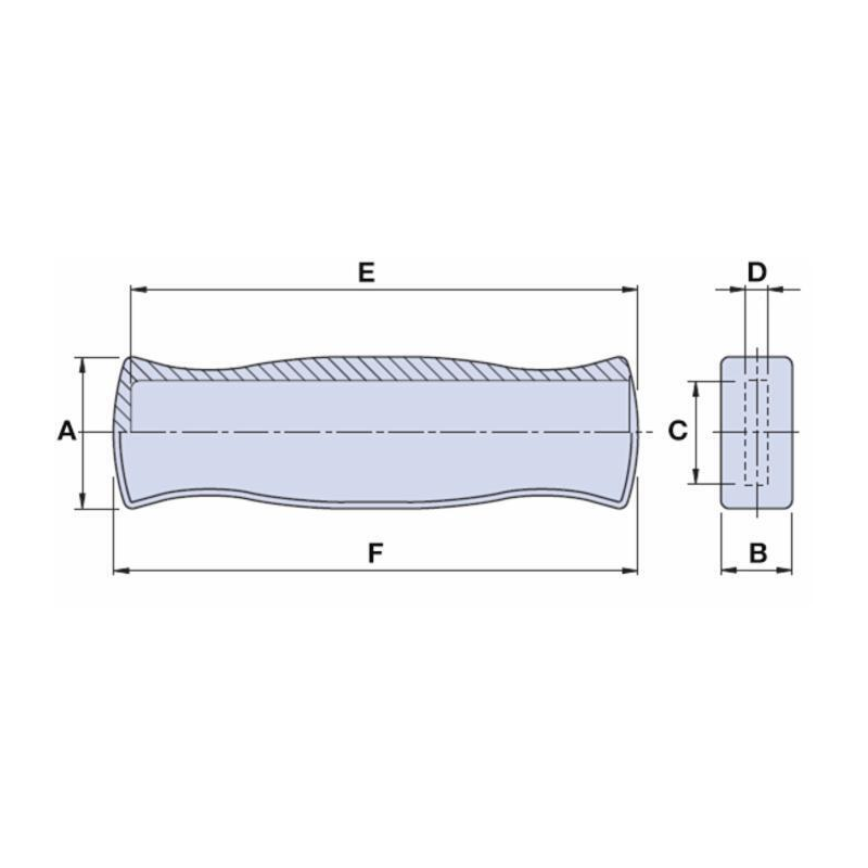 MANOPOLA PIATTA SAGOMATA 25X5