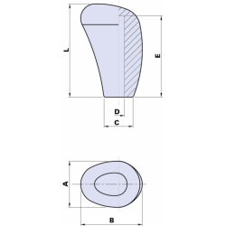 POMOLO CAMBIO CON FORO Ø 12MM