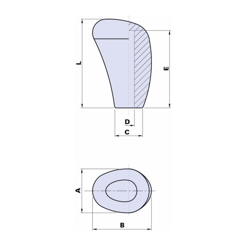 POMOLO CAMBIO CON FORO Ø 12MM