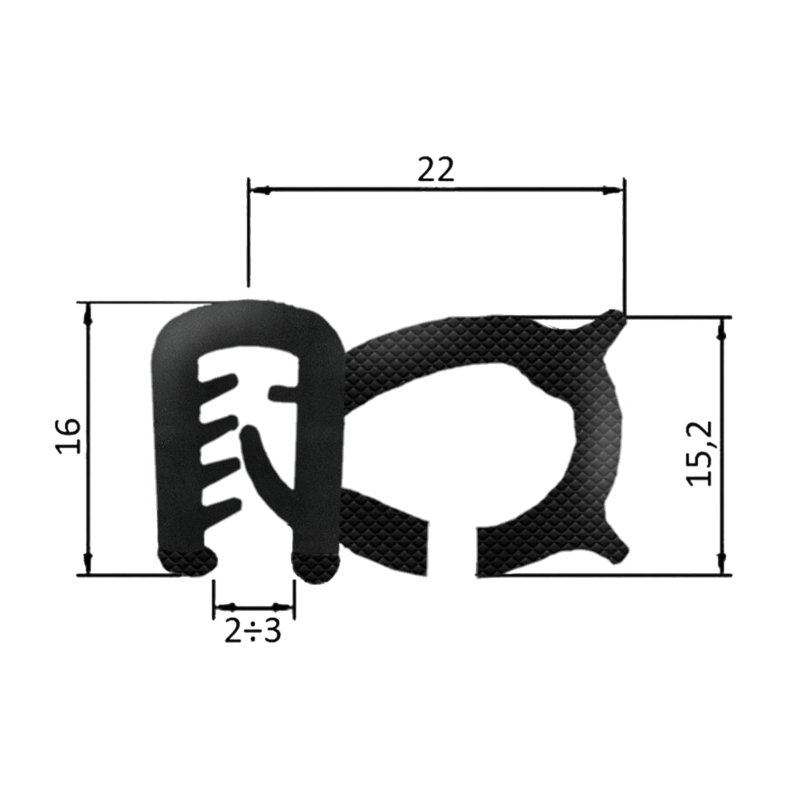 GUARNIZIONE LAMIERA CABINE