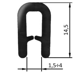 GUARNIZIONE COPRILAMIERA FINO A 4 MM