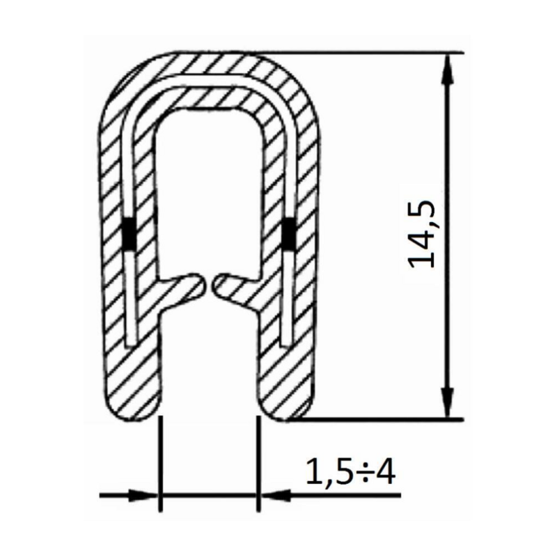 GUARNIZIONE COPRILAMIERA FINO A 4 MM