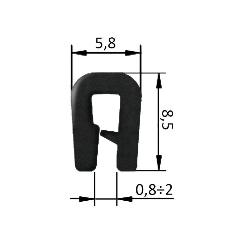 GUARNIZIONE COPRILAMIERA FINO A 2,5 MM