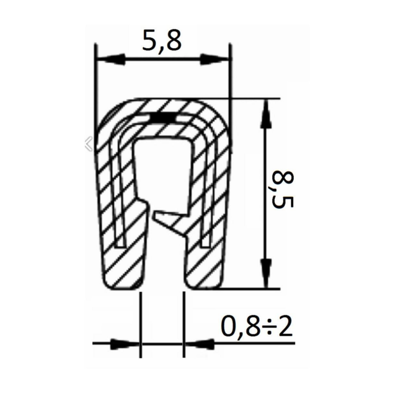 GUARNIZIONE COPRILAMIERA FINO A 2,5 MM
