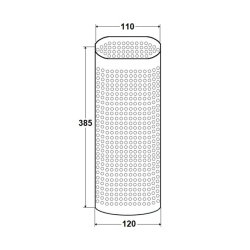 GRIGLIA MARMITTA 385x110x120