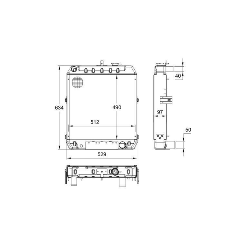 RADIATORE ADATTABILE RIF. ORIGINALE 3399812R1
