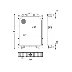RADIATORE ADATTABILE RIF. ORIGINALE 5167369