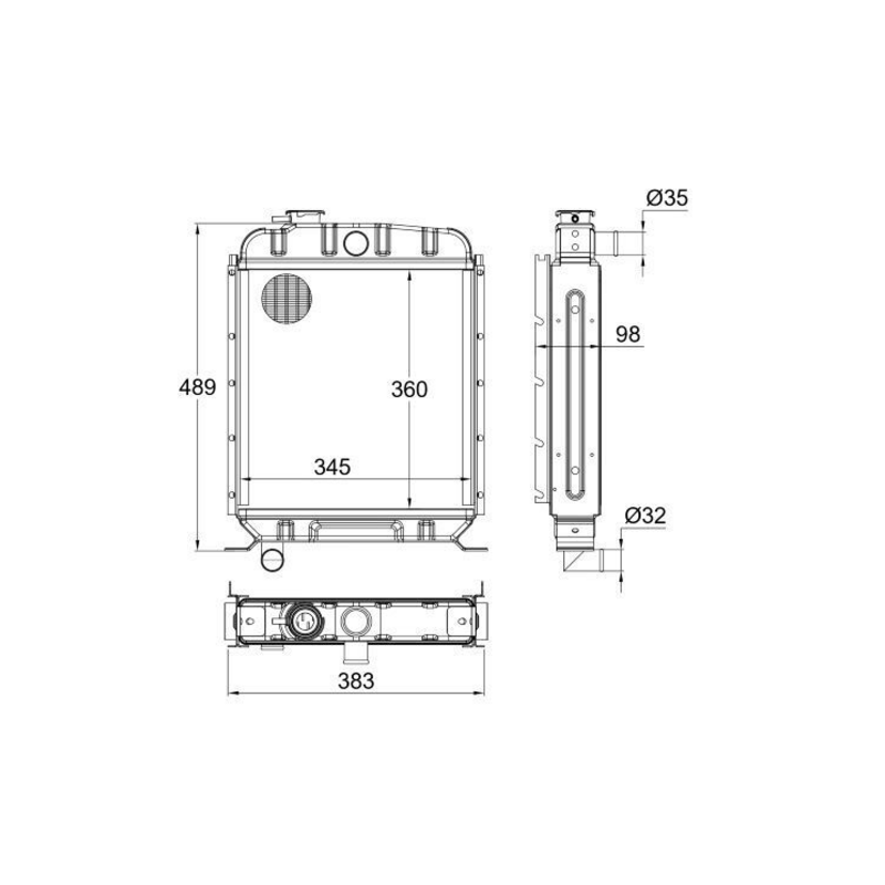 RADIATORE ADATTABILE RIF. ORIGINALE 597351