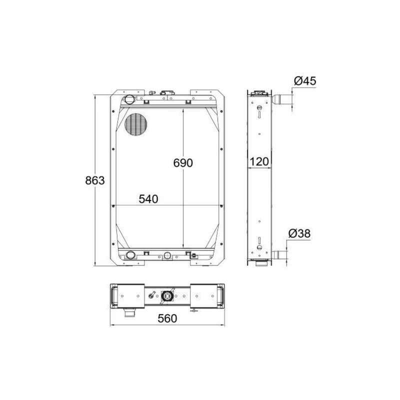 RADIATORE ADATTABILE RIF. ORIGINALE 5129229