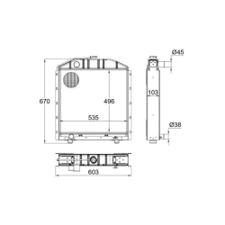 RADIATORE ADATTABILE RIF. ORIGINALE 4951039