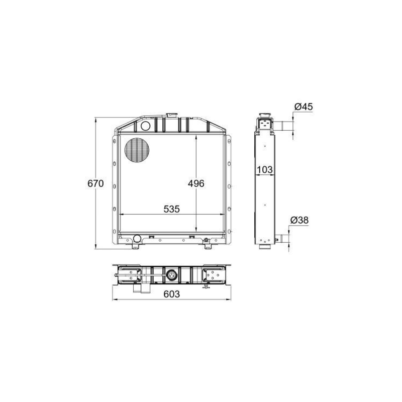 RADIATORE ADATTABILE RIF. ORIGINALE 4951039