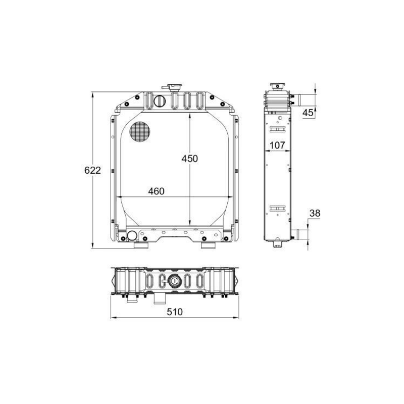 RADIATORE ADATTABILE RIF. ORIGINALE 5153483