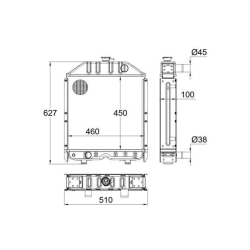 RADIATORE ADATTABILE RIF. ORIGINALE 5132549
